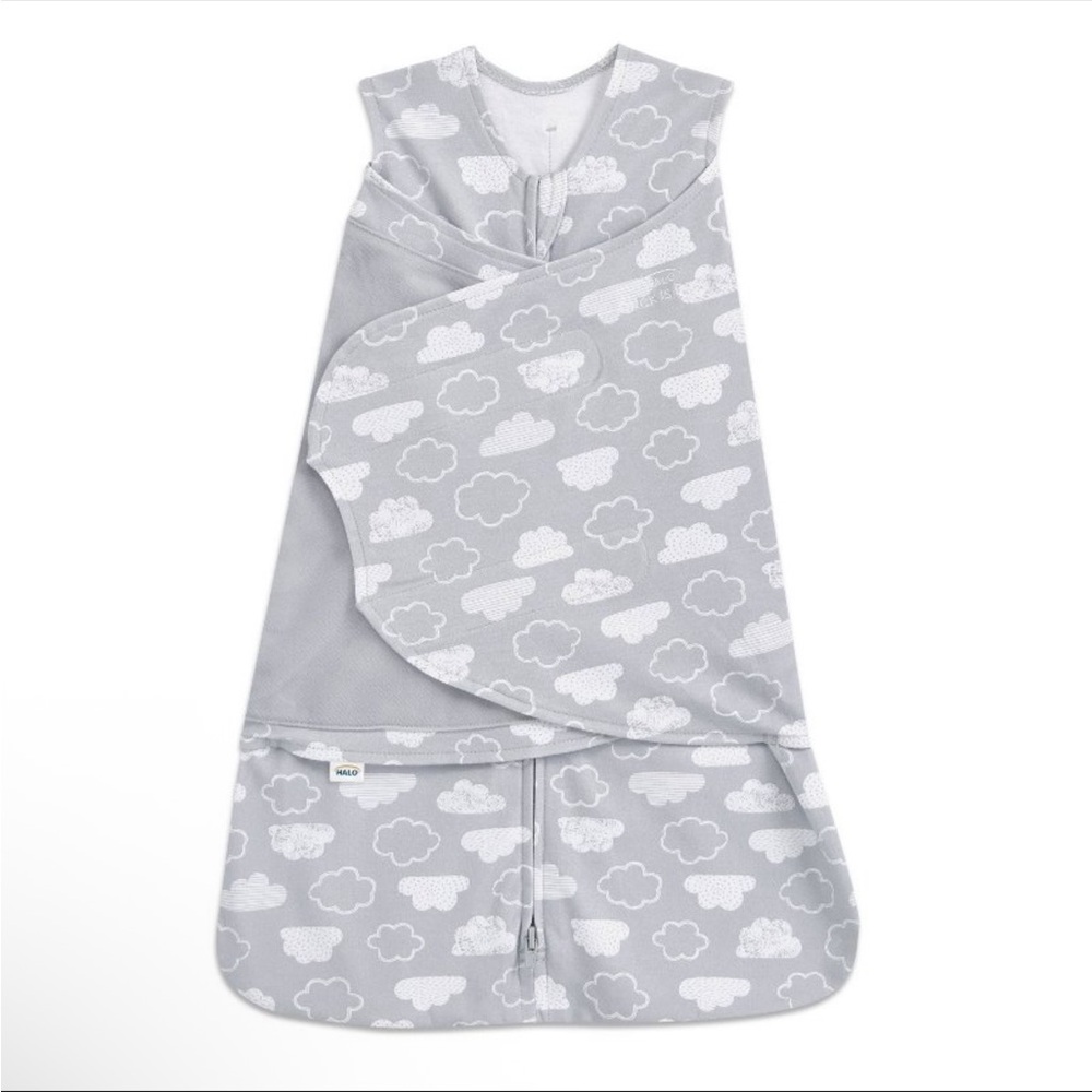 Halo SleepSack Swaddle in Gray and White